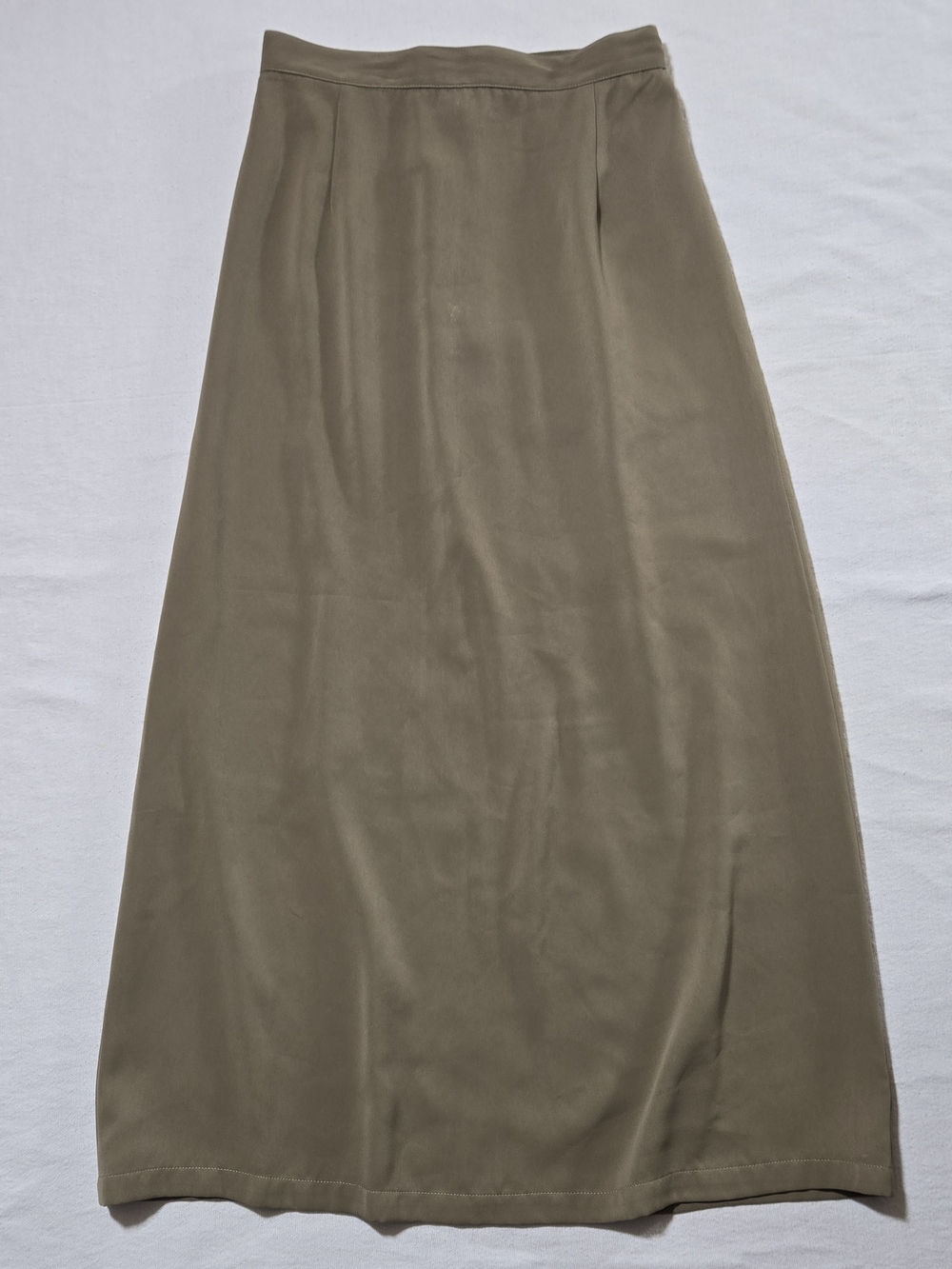 Vintage Calypso St. Barth Khaki/Olive Midi A-Line Skirt